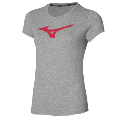 Camisa Mizuno RB Logo Tee Mujer - Grises - Chile M618MXLGEQ